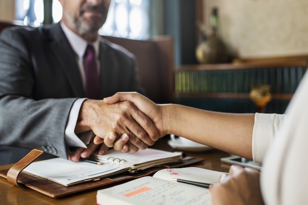 business people shaking hands