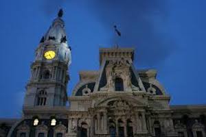 Clouds hang over Philly city hall