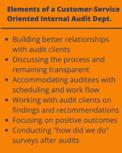 Elements of customer service internal audit