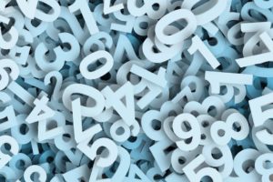 Numbers representing the use of Benford's law